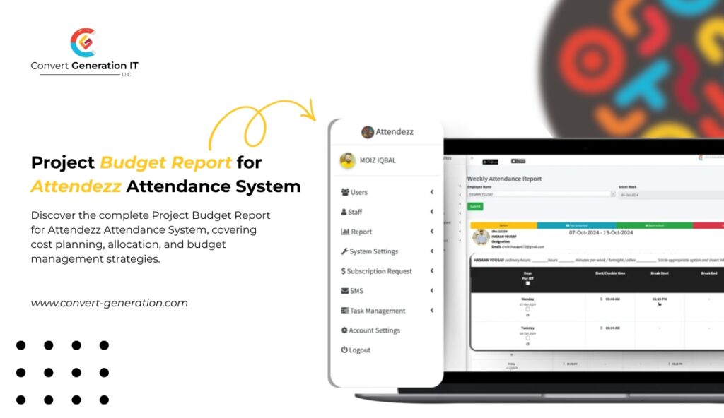 Project Budget Report for Attendezz Attendance System